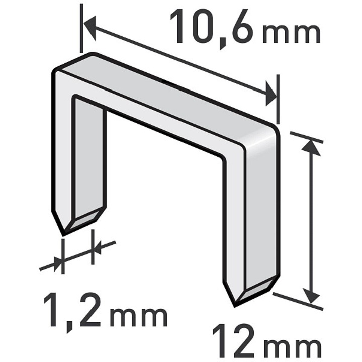 Капси EXTOL PREMIUM 12мм 10,6x0,52x1,2мм 1000 бр