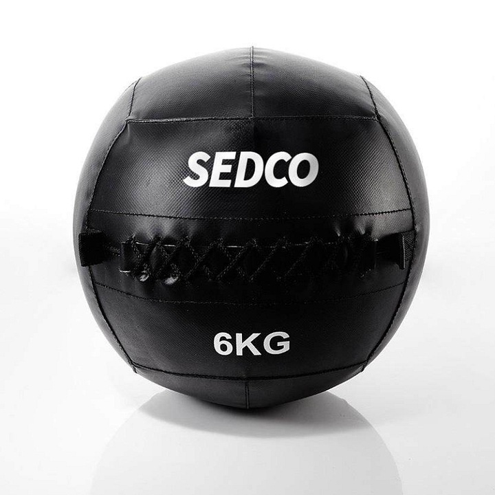 Sedco Wall Ball edzőlabda, izzadságálló, duplán párnázott, fekete, 35 cm, 10 kg