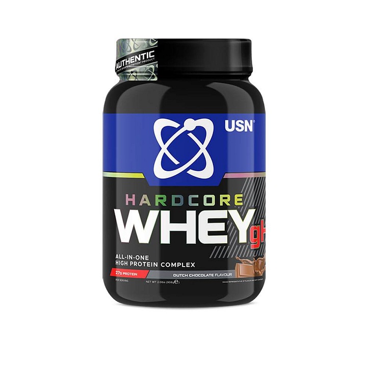 Proteine USN Hardcore Whey gH, 81% proteine, creatina, ciocolata, 908g