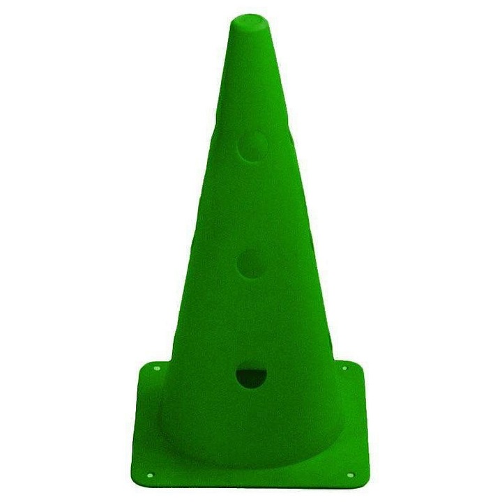 Sedco, műanyag edzőkúp, perforált, alap 20x20 cm, Richmoral, zöld, 38 cm