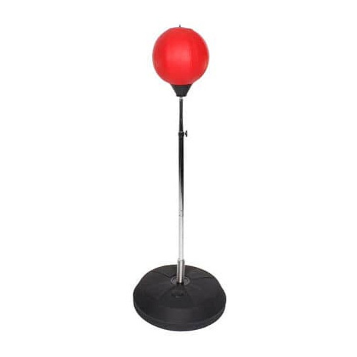 Merco Boxing Ball SR boxzsák, edzőzsák, PVC labdával, állítható állvány 126-145 cm, piros, 1 szett