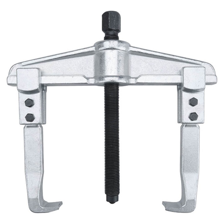 Extractor cu doua brate EXTOL PREMIUM, forjat, fascicul profilat trapezoidal, varf filetat cu bila si cap hexagonal pentru cheie, argintiu, deschidere 200 mm, adancime 150 mm
