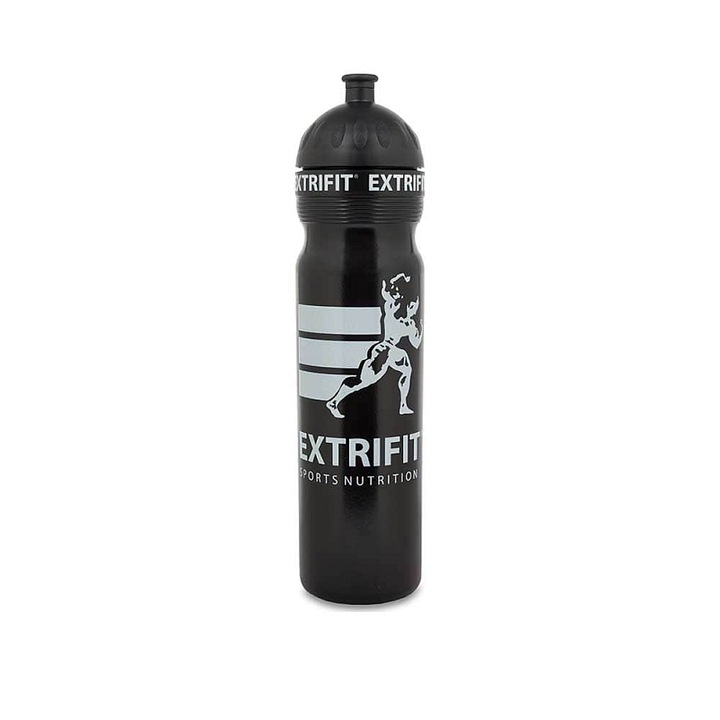 Бутилка Extrifit спортна с винтова капачка оранжева, със сгъваем накрайник, черна, 1000 мл