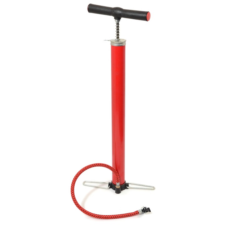 Compass kézi pumpa 450x38mm metálpiros adapterekkel