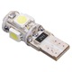 Bec LED auto Compass T10 (W2.1x9.2d) CAN-BUS ready cu rezistor integrat, 5x SMD, 12V, 1,2W, 100 lm, Alb, 1 buc