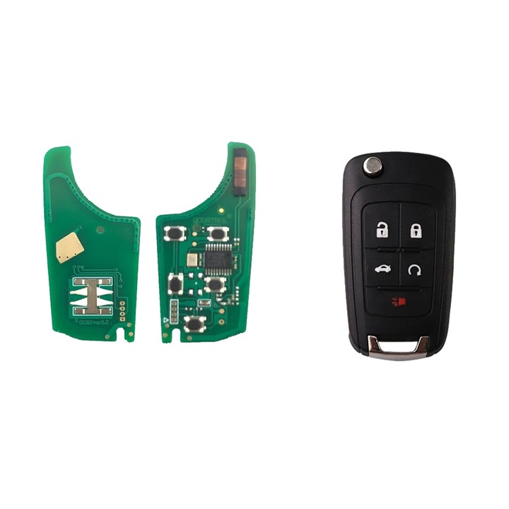 Cheie telecomanda auto, 5 butoane, 433 MHz, plastic metal, universal Opel Chevrolet