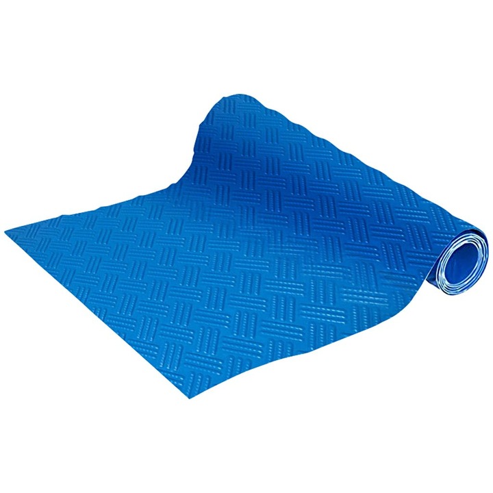 Covoras pentru scara piscinei, covor antiderapant din pvc extra gros, rezistent la uzura, pliabil si reutilizabil, albastru, 23 x 90 cm, 1 buc