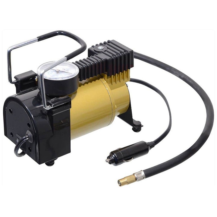 Compresor auto Compass Tornado 12V 9BAR 35L/min cu manometru si geanta 270cm