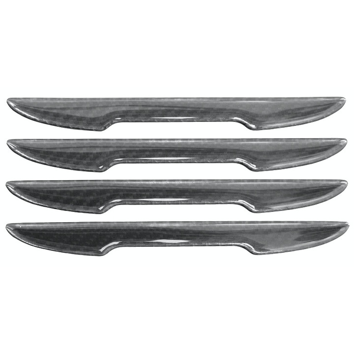 Protectie usi auto Compass carbon lucios set 4 buc 15x1,5cm