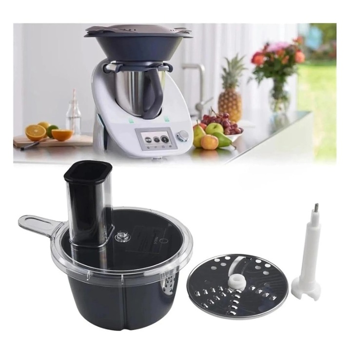 Tocator si razatoare legume multifunctional, alb, universal