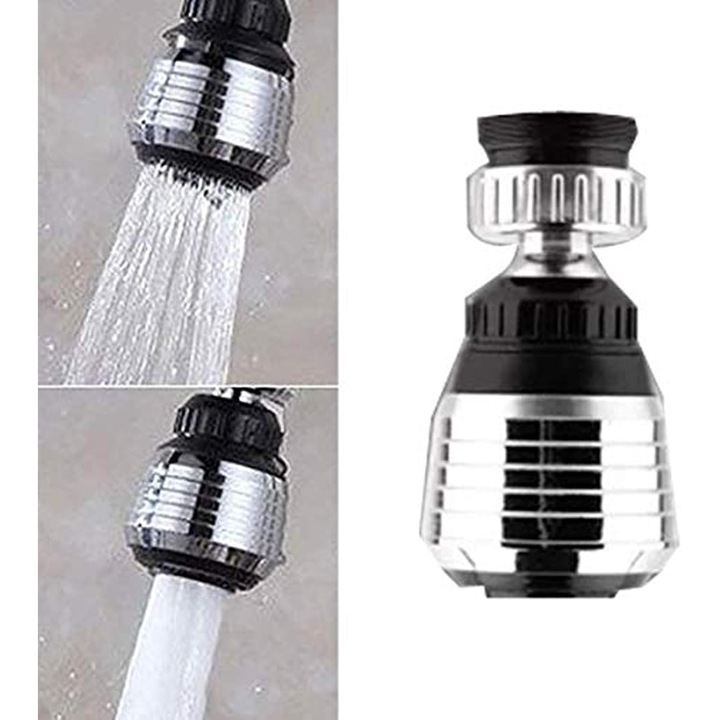 Adaptor filtru economisitor de apa pentru robinet, difuzor aerator rotativ la 360°