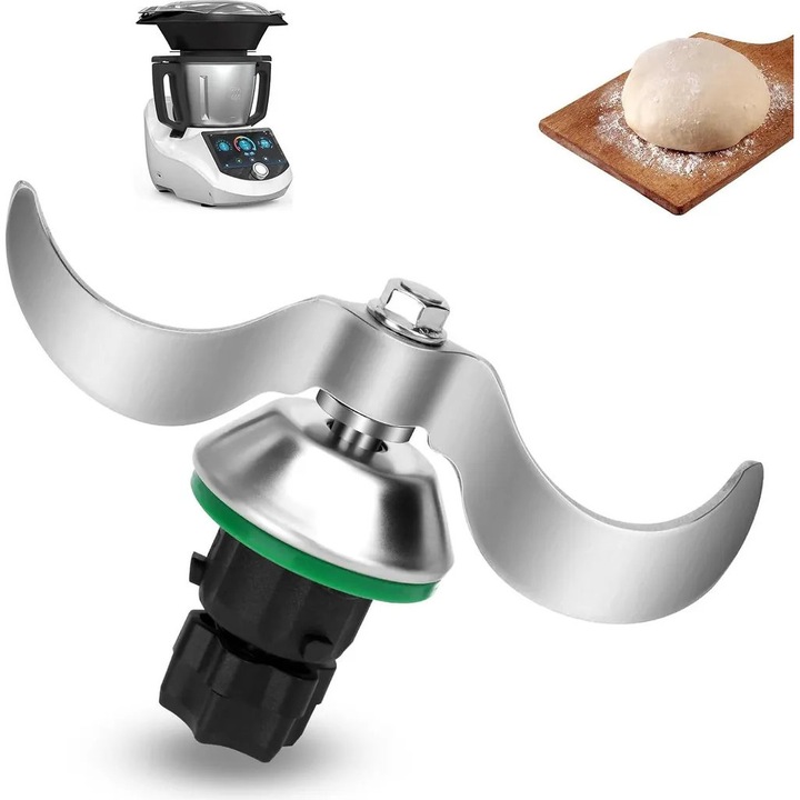 Lame framantare compatibile cu Thermomix TM5/TM6/TMF/TM7, otel inoxidabil, design dual, fara reziduuri de aluat, usor de curatat, 1 buc