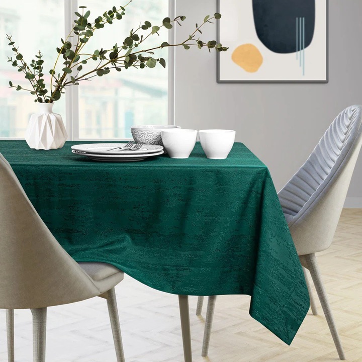 Téglalap alakú asztalterítő, üveg zöld, 30x140cm