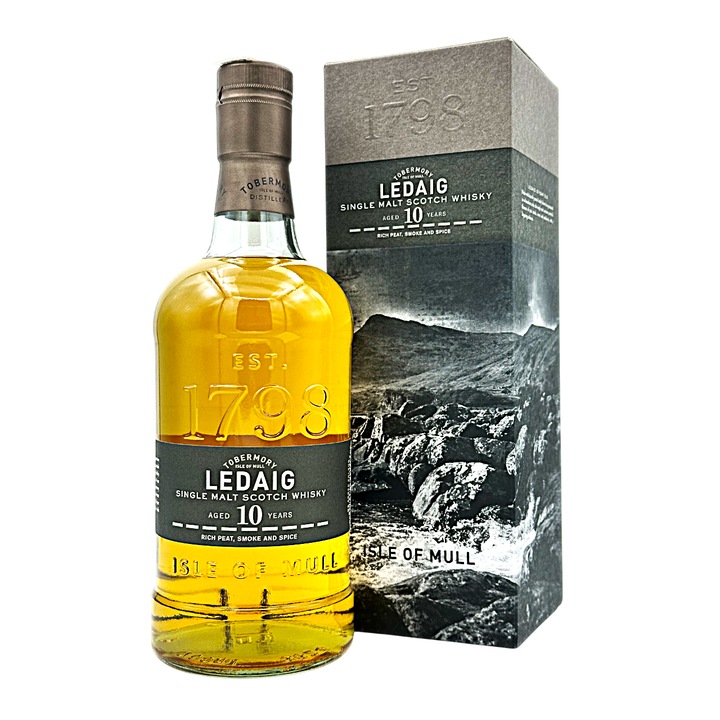 Whisky Ledaig cu cutie 10 ani, 46%, 0.7l