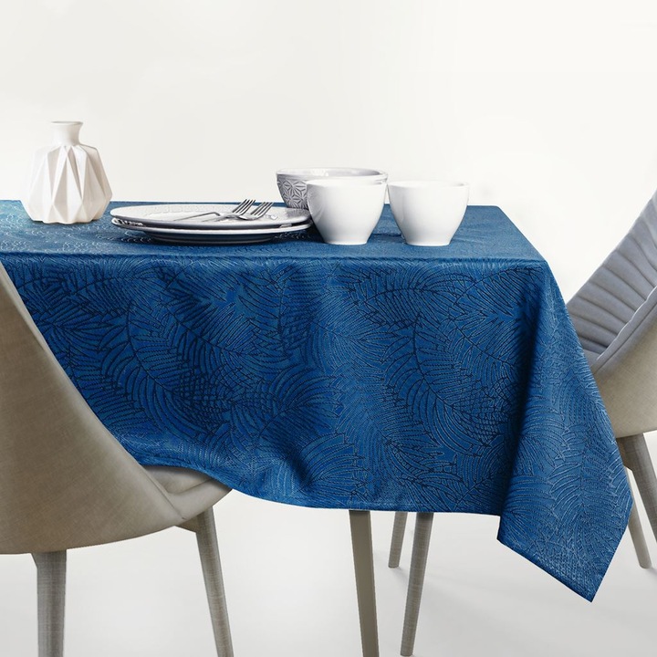 Sötétkék asztalterítő 115x250cm és asztali futó 35x250cm