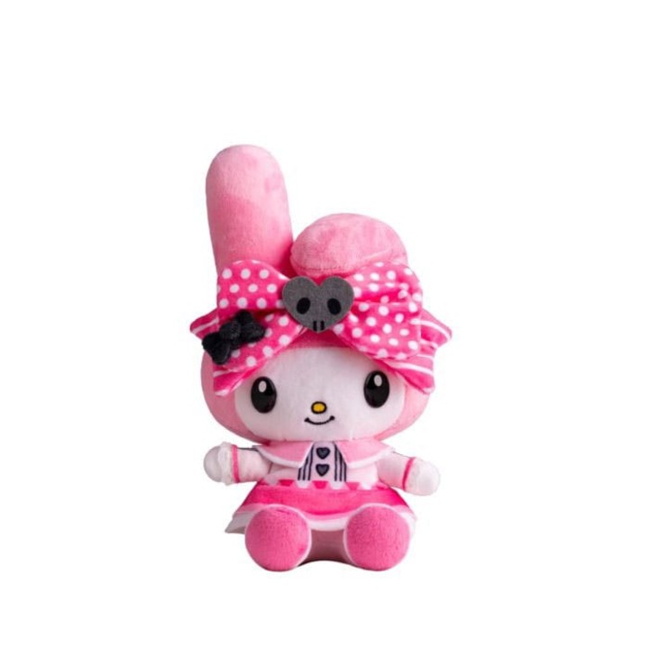 Sakami Merchandise My Melody plüss figura, jubileumi kiadás, Sanrio, licencelt, 100% poliészter, rózsaszín/fekete, 22 cm