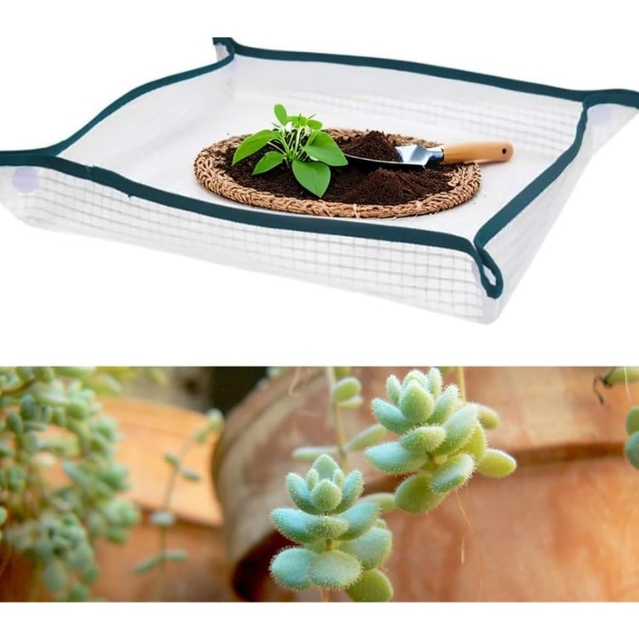 Covoras de plantare, covoras de gradinarit impermeabil, covoras de plantare pliabil pentru plante suculente de interior si gradini (50x50cm)
