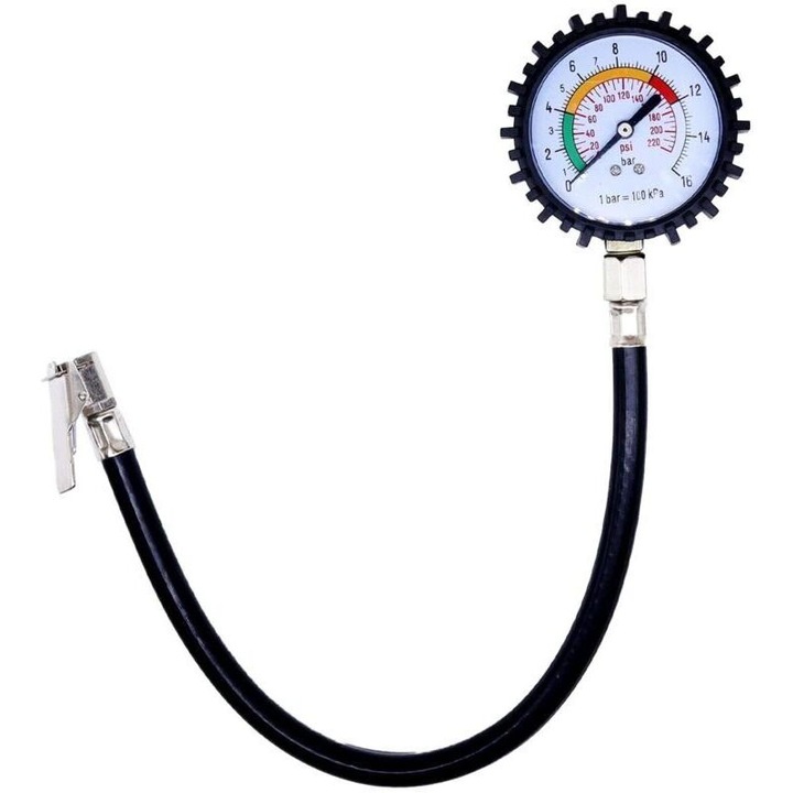 Tester universal de presiune a anvelopelor, manometru de precizie pentru presiunea anvelopelor pentru 4x4, autoutilitare, masini, biciclete si motociclete