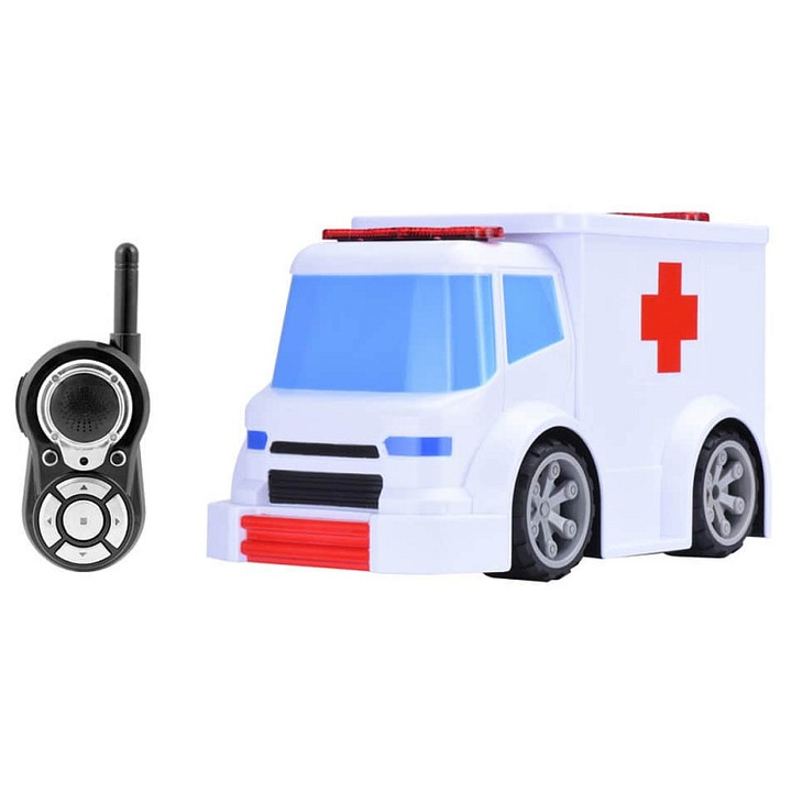 Ambulanta RC EPEE 1:24, hangvezérlés parancsrögzítéssel, hatótávolság 40 m, fehér/piros, 1 db