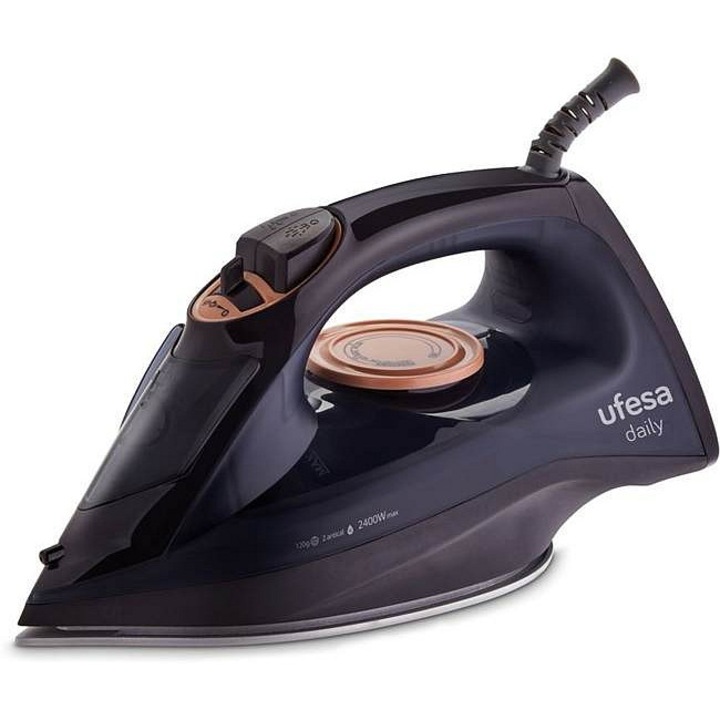Fier de calcat cu abur UFESA PV1100C Daily, usor 1 kg, design ergonomic, albastru inchis, 1 buc