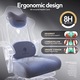 Scaun Gaming Premium, DOWINX®, Scaun Gaming Ergonomic, Incalzire Si Masaj In Perna Lombara, Sezut Cu Arcuri Metalice Si Spuma, Suport Picioare Retractabil, Rabatabil 90°-135°, Cadru Metalic Rezistent 150 Kg, Material Textil Respirabil, Rotire 360°, Gri