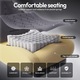 Scaun Gaming Premium, DOWINX®, Scaun Gaming Ergonomic, Incalzire Si Masaj In Perna Lombara, Sezut Cu Arcuri Metalice Si Spuma, Suport Picioare Retractabil, Rabatabil 90°-135°, Cadru Metalic Rezistent 150 Kg, Material Textil Respirabil, Rotire 360°, Gri