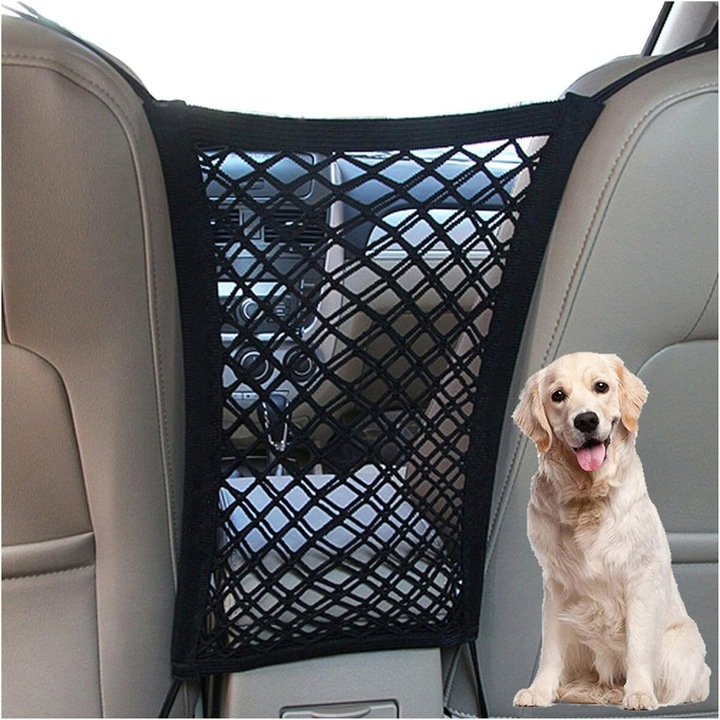 Plasa de siguranta universala extensibila pentru masini si SUV-uri, usor de instalat, separator auto pentru condus in siguranta cu copii si animale de companie