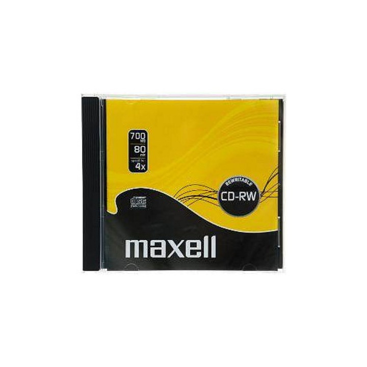 CD-RW lemez Maxell JC 624860, újraírható, 700 MB/80 perc, 4x, ezüst, 1 db