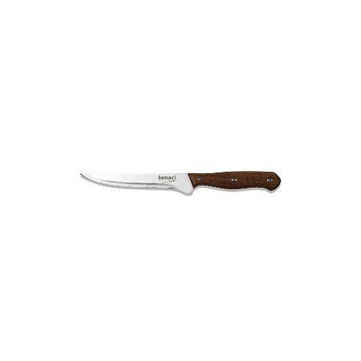 Lamart Rennes LT2091 csontozókés, 16 cm-es penge, rozsdamentes acél, ergonomikus fa nyél, ezüst/barna, 1 db