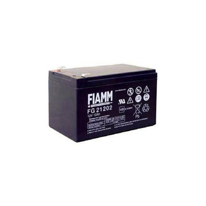 Baterie acumulator Fiamm FG21202, 12V/12Ah, plumb-acid etans (SLA), fara intretinere, negru, 151x98x94 mm