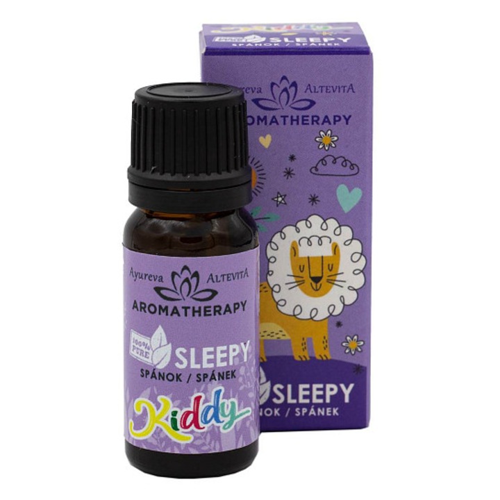 ALTEVITA Kiddy Sleepy illóolaj, alvást segítő keverék, nyugtató levendulával és mandarinnal, lila, 10 ml