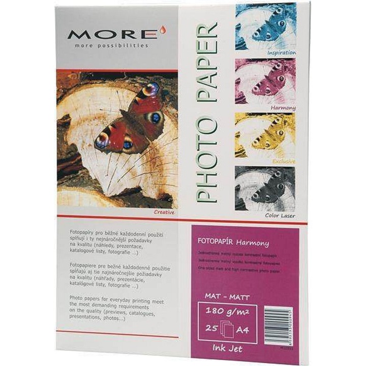 ARMOR MORE Harmony fotópapír, matt, magas kontrasztú felület, tintasugaras nyomtatáshoz, 180 g/m2, A4, 25 lap