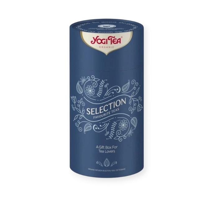 Cutie cadou ceai YogiTea, 5 arome, 30 plicuri, multicolor