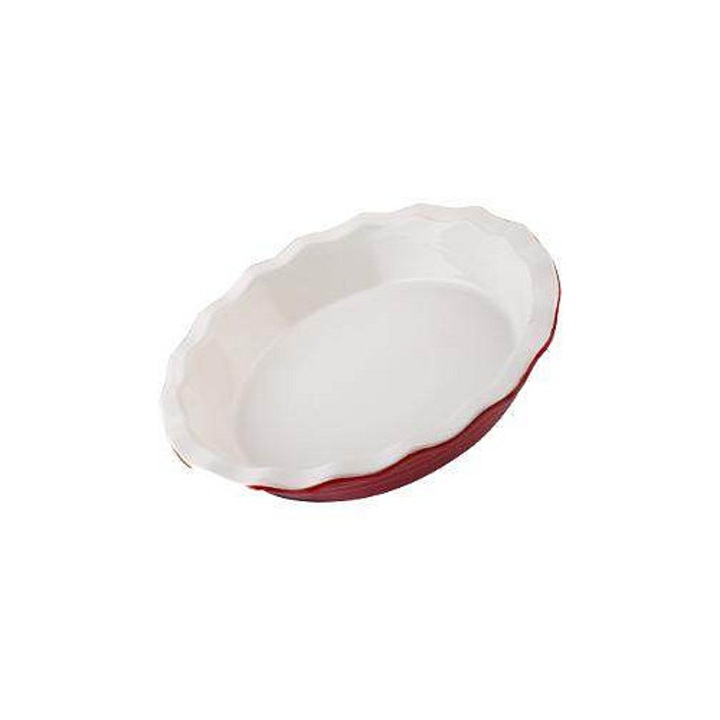 Lamart LT9204 kerek hőálló vas edény piros-fehér 26.5x26.5x5.3cm 1.2L