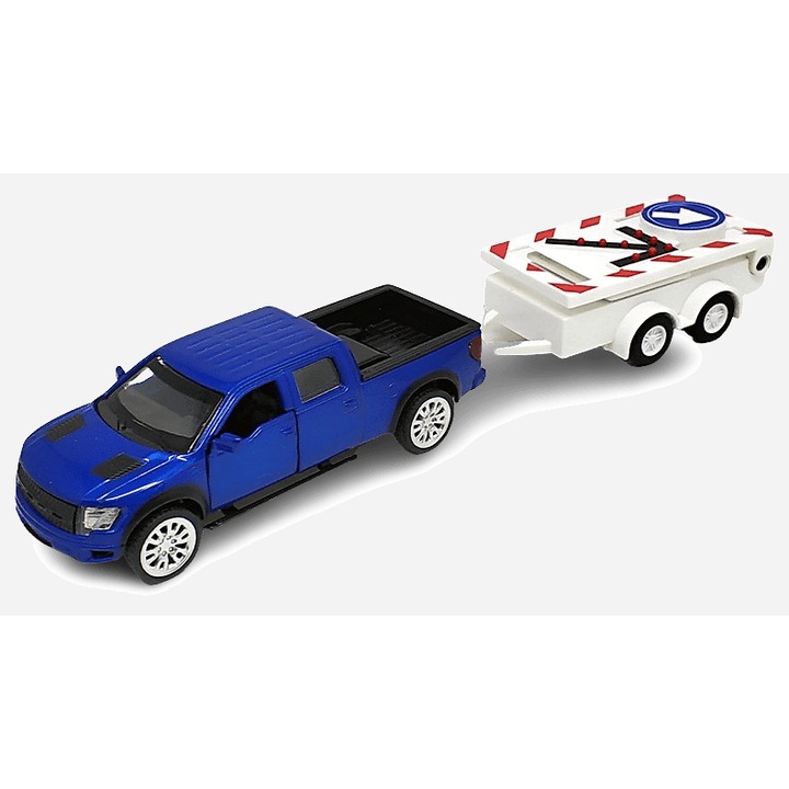 Sparkys Ford F-150 SVT Raptor 1:52 fém modellautó, fém és műanyag, hang- és fényeffektusokkal, kék, 1 db