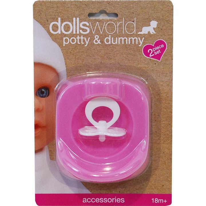 Bili és cumi Sparkys Dolls World babákhoz, kiegészítő szett, műanyag, pasztell színek, rózsaszín, 2 darab
