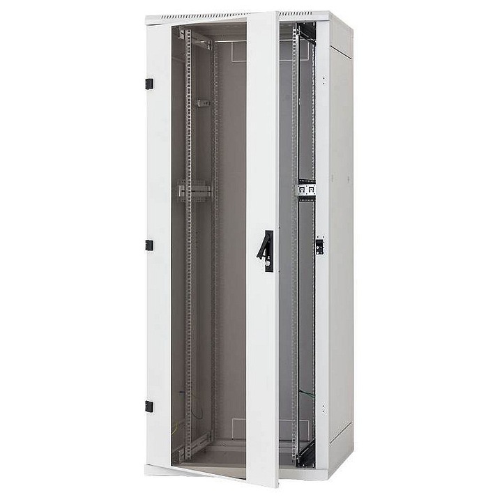 Triton RZA 42U fém szekrény, szétszedhető, perforált, fekete, 800x1000mm