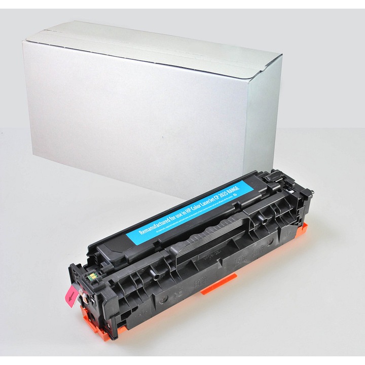 Toner/cartus compatibil CC531A/CRG-718C, pentru HP Color LaserJet CP2025 si CM2320, capacitate 2800 pagini la 5% acoperire, azuriu (cyan), 1 buc