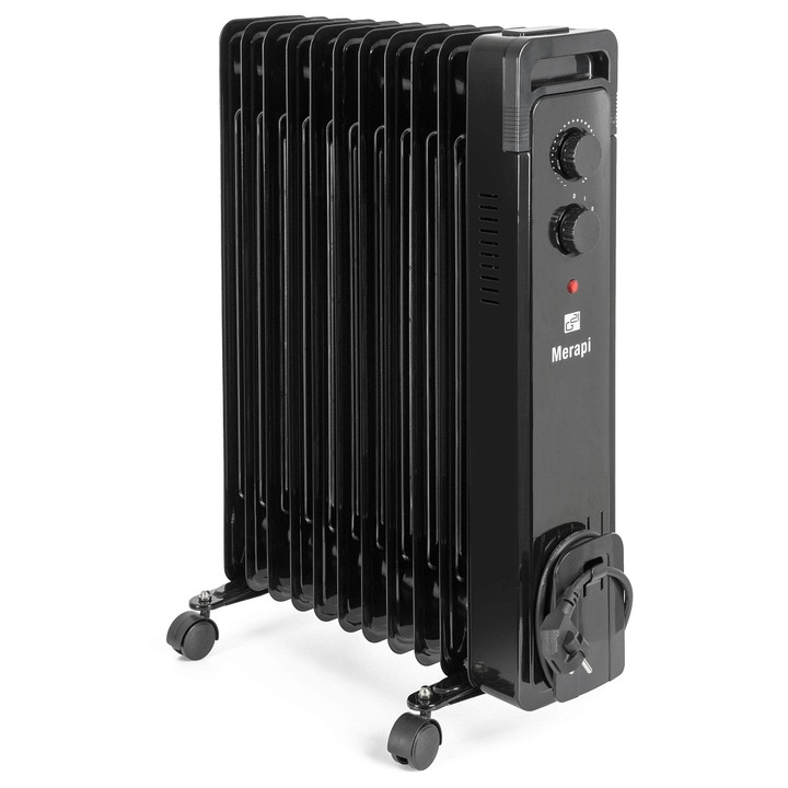 Radiator ulei G21 Merapi 11 aripi negru 24x62x46cm 2500W