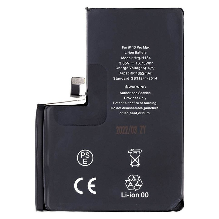 Telefon akkumulátor 4352mAh iPhone 13 Pro Max-hoz, Li-Ion, bulk