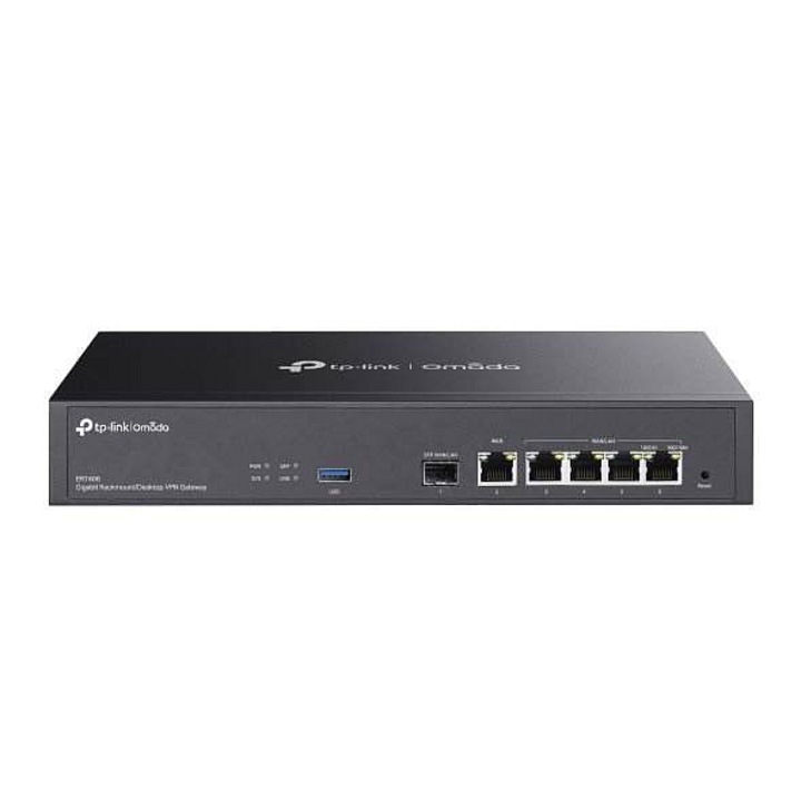 Router TP-Link ER7406 Omada SDN, 1x SFP WAN/LAN, 5x Gigabit RJ45 (1x WAN + 4x WAN/LAN), USB 3.0, Negru, 1 buc
