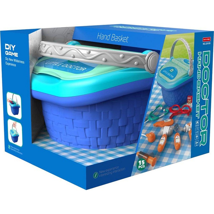 Alltoys orvosi játékszett, 15 kiegészítő, többszínű