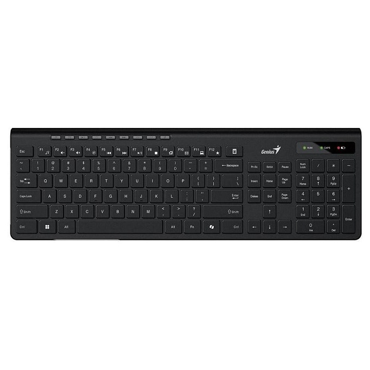 Безжична клавиатура Genius SlimStar 7230, USB 2.4G приемник, CZ-SK подредба, черна