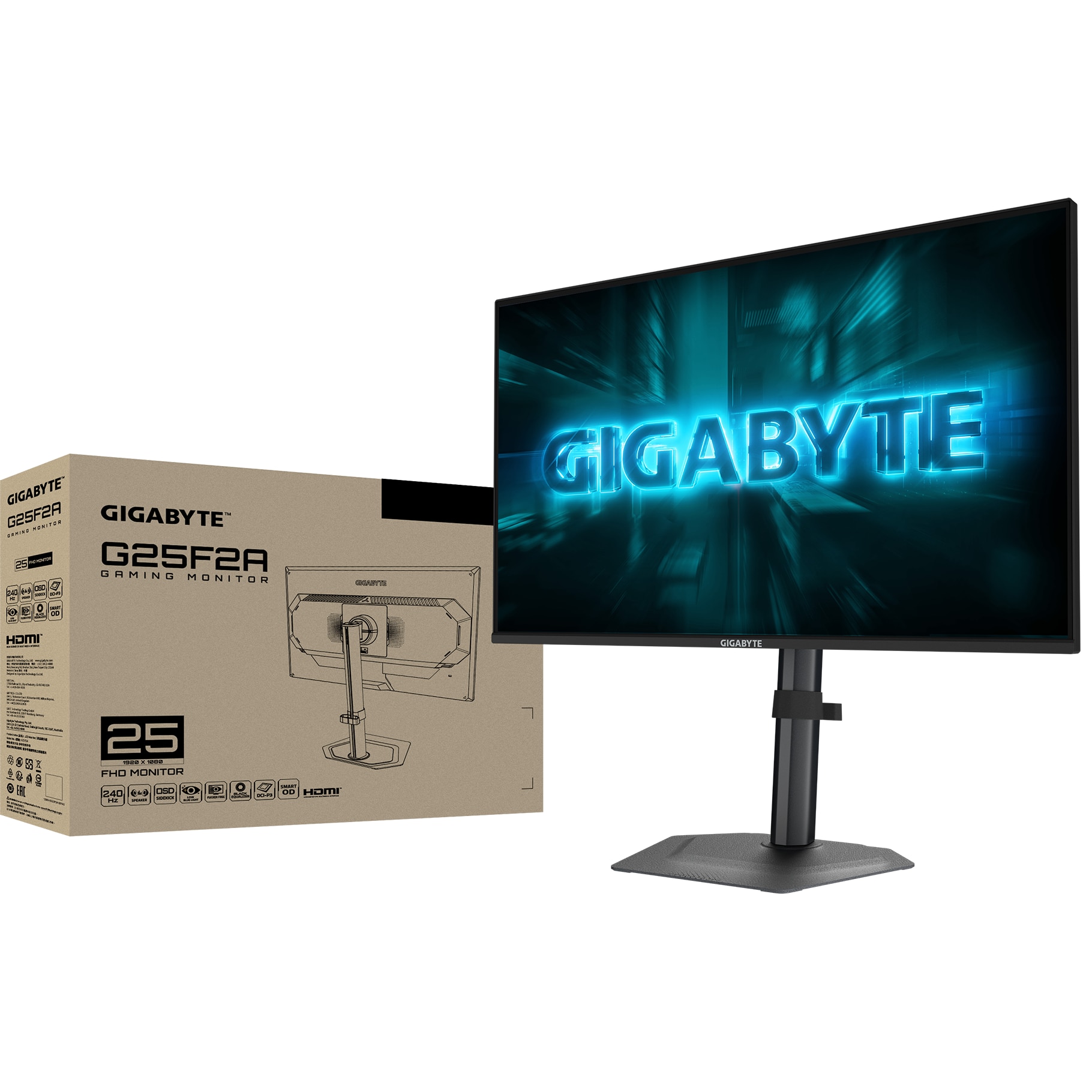 GIGABYTE G25F2A 25インチ ゲーミングモニター（240Hz） Monitor Gaming Gigabyte G25F2A, 24.5