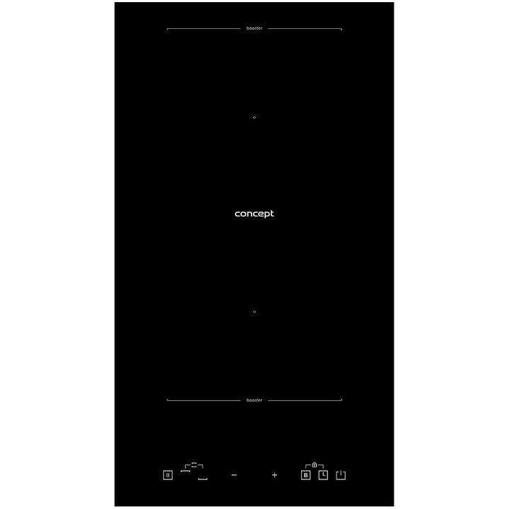 Indukciós főzőlap Concept IDV4530, flexi zóna (híd), 2x teljesítménynövelő, érintésvezérlés, fekete, 3500 W