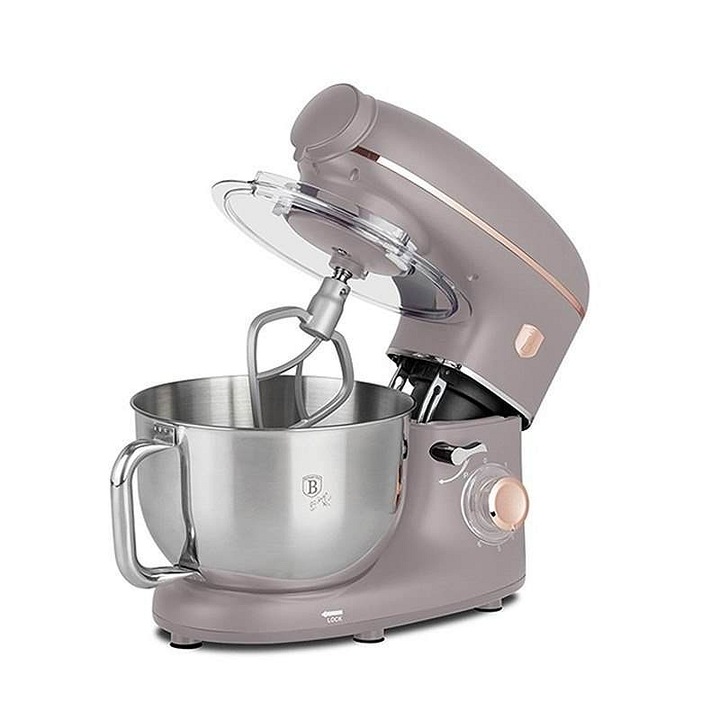 BerlingerHaus TaupeCollection konyhai robotgép 1500W 5,5l mixerrel és húsdarálóval