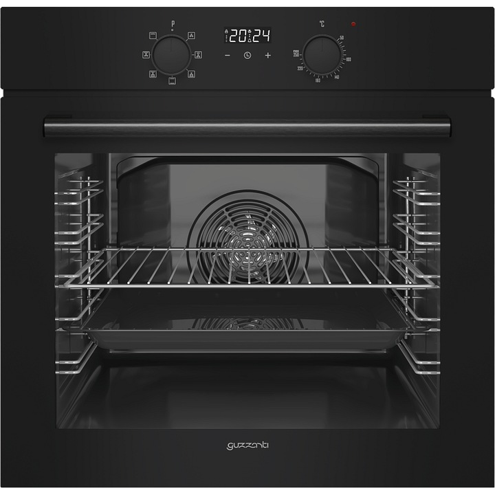 Cuptor incorporabil Guzzanti GZ 8571, negru, 76l, digital, 59.5x59.5x56.8cm