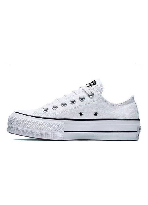 Unisex vászoncipő, fehér, vászon, vastag talp, sokoldalú, 39.5 EU