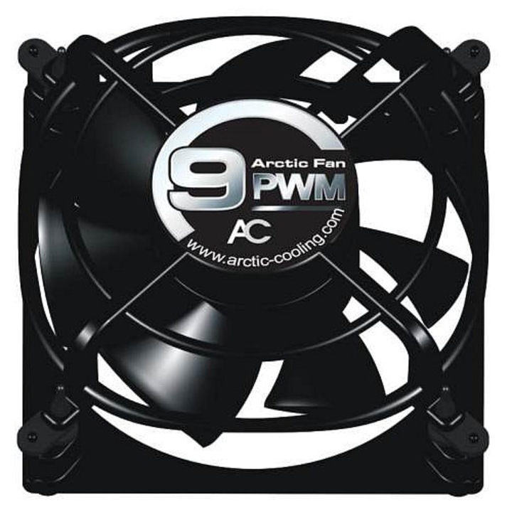 Ventilator PC Arctic AF9 PWM, cooler cu reglaj PWM si PST, 92x92x38.5 mm, 600-2000 RPM, cu rulmenti fluid-dinamici, Negru, 1 buc