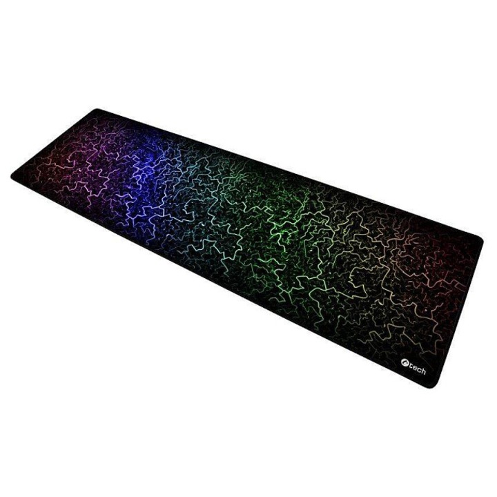 Egérpad C-Tech Anthea Arc XL, textil 3D, többszínű, 900x270x4mm